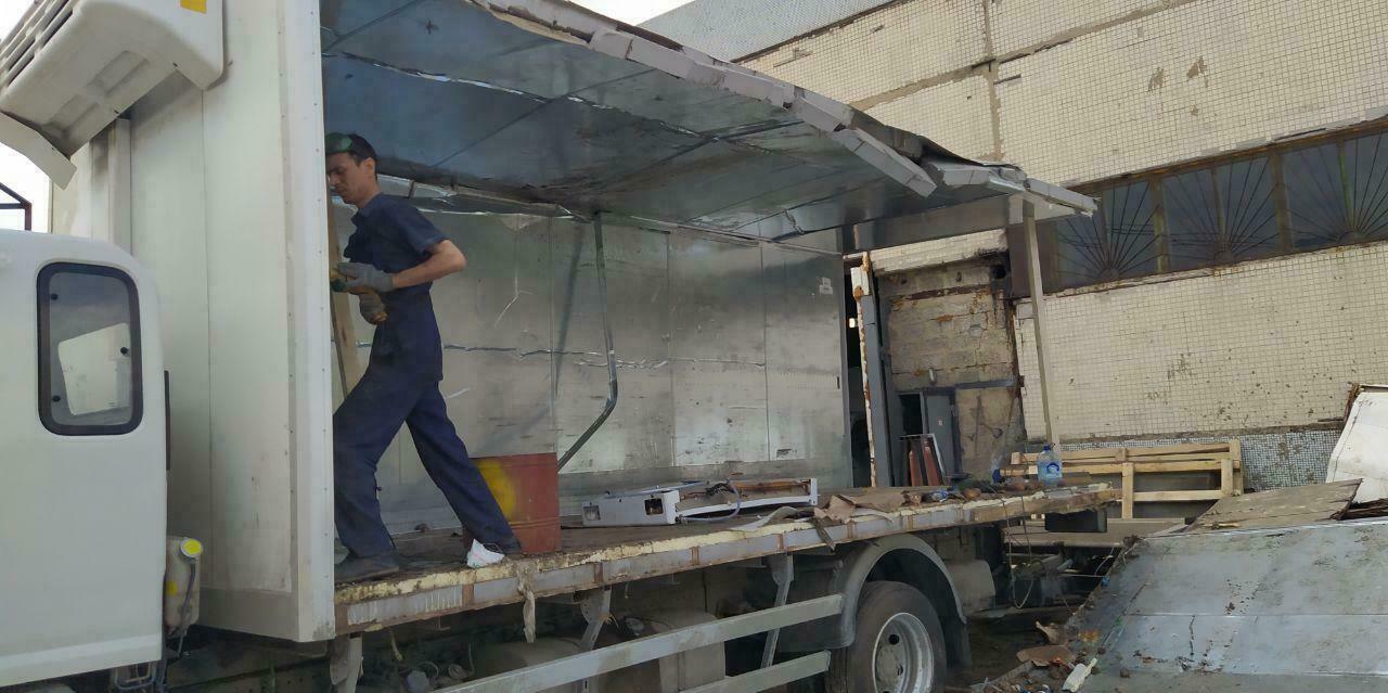 Ремонт стенки изотермического фургона